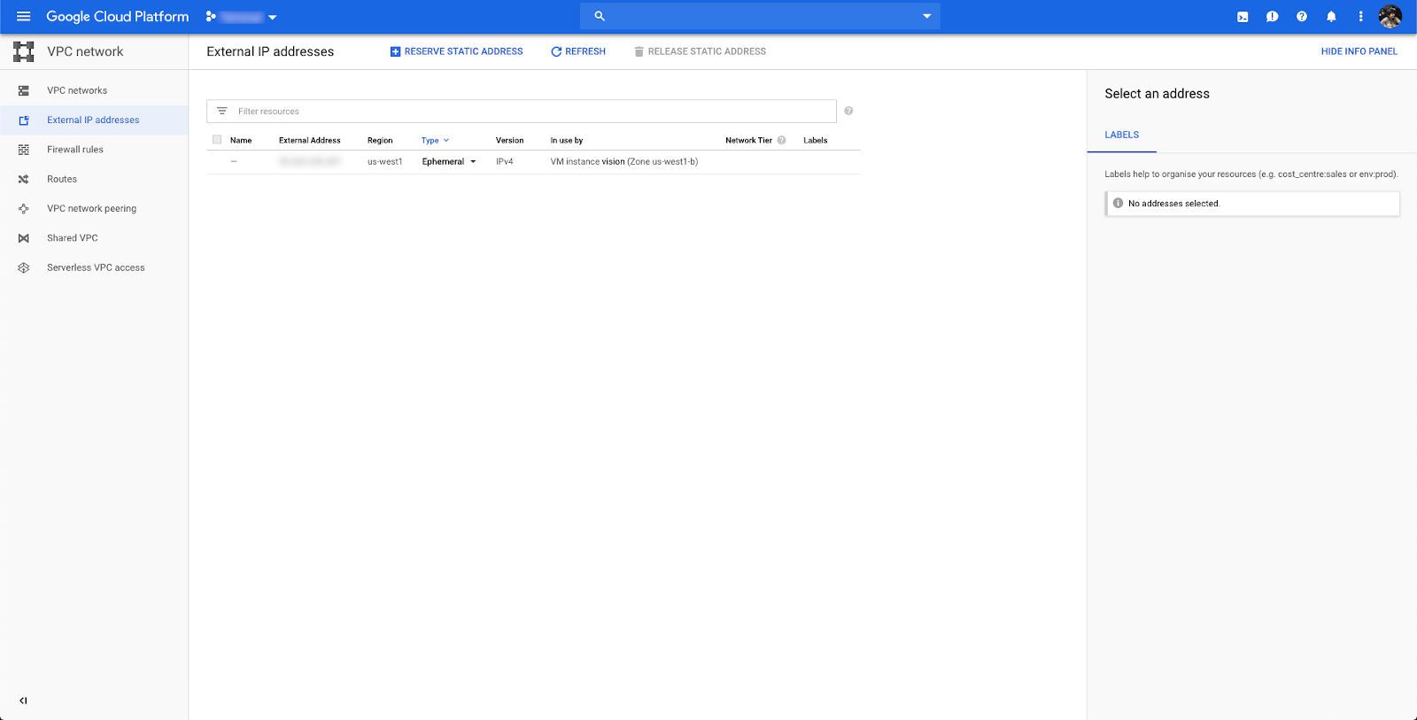 Google Cloud Console External IP for Minecraft PE server